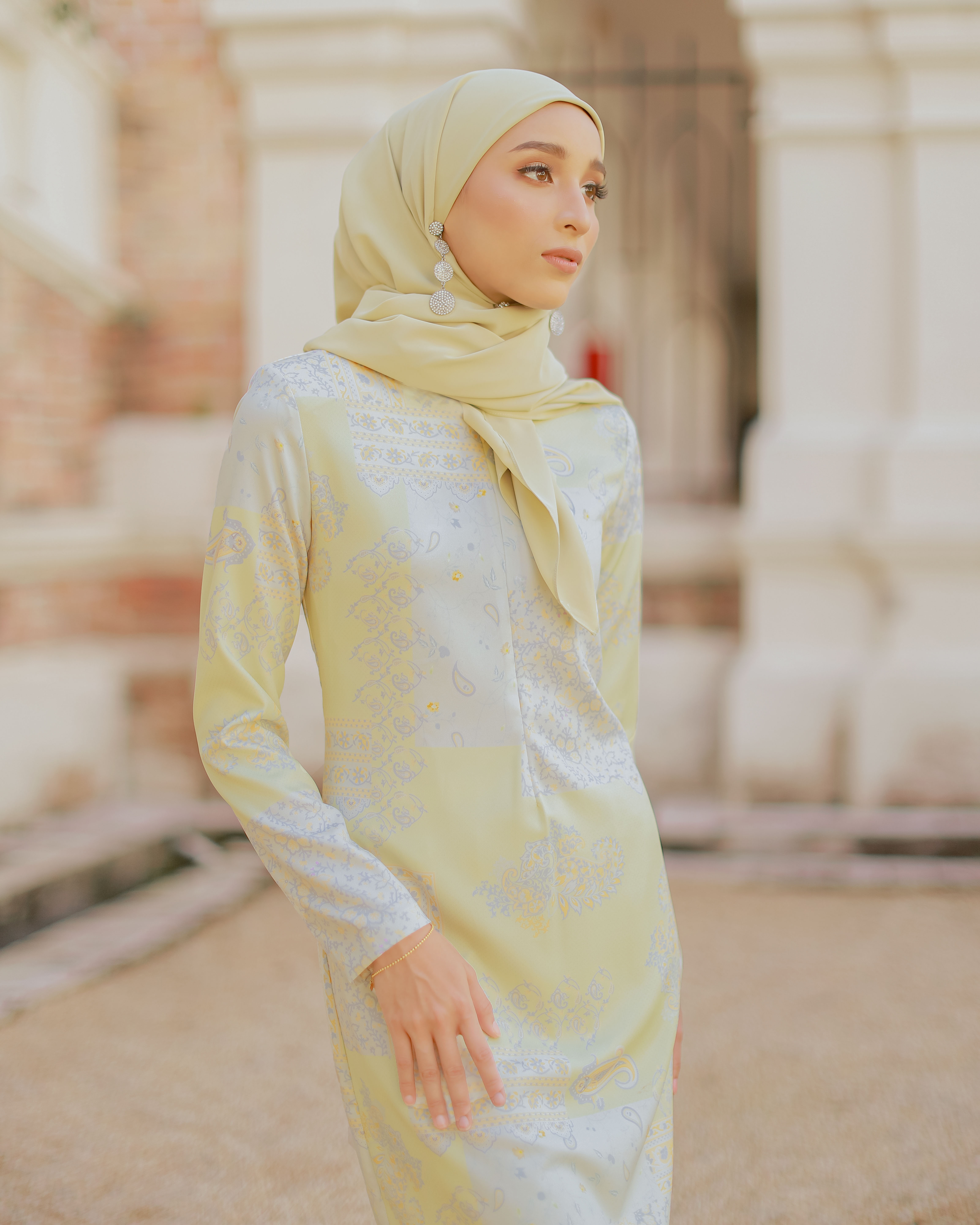 MARINA PREMIUM KURUNG - LEMON YELLOW